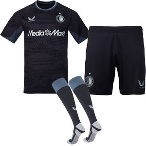 Feyenoord uittenue 2025/2026 donkerblauw met grafisch patroon