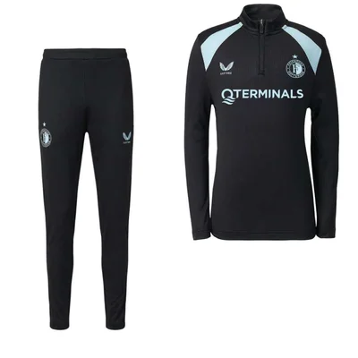 Feyenoord trainingspak kids 2026/2027 zwart lichtblauw