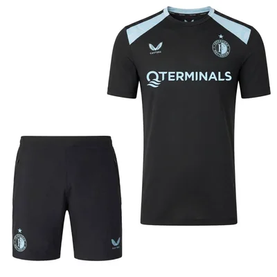 Feyenoord trainingsset 2026/2027 zwart met lichtblauw